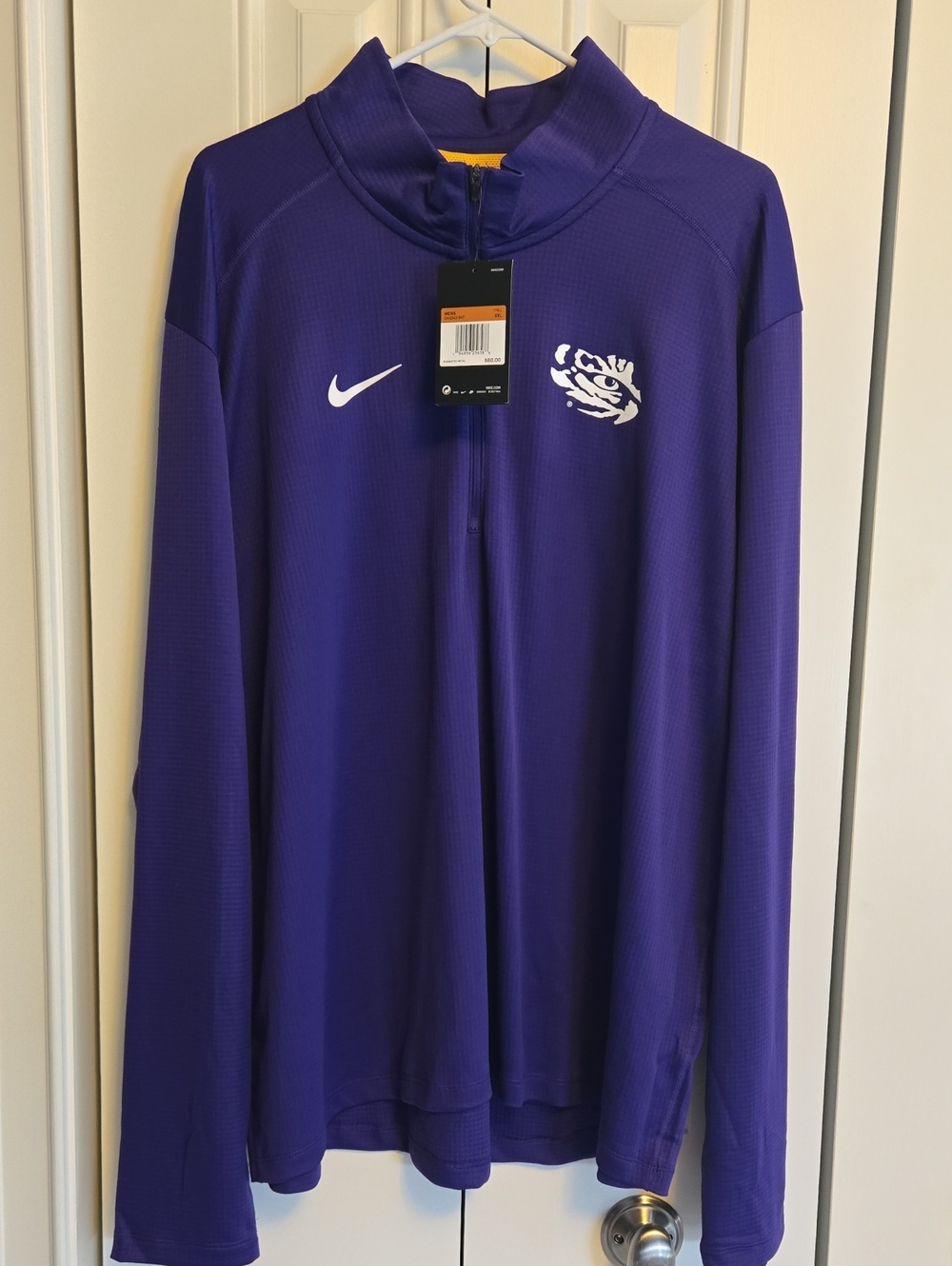Nike Men’s Purple Full-Zip Training Pullover with White Logos